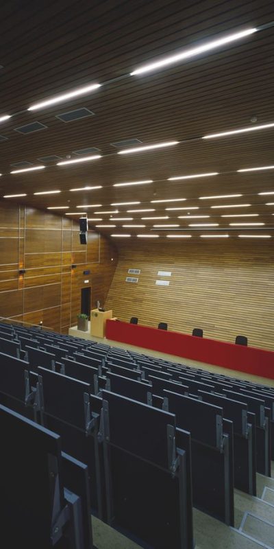 a lecture hall at the university