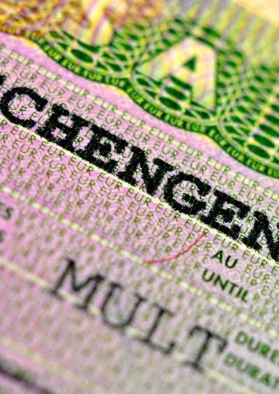 image with schengen visa